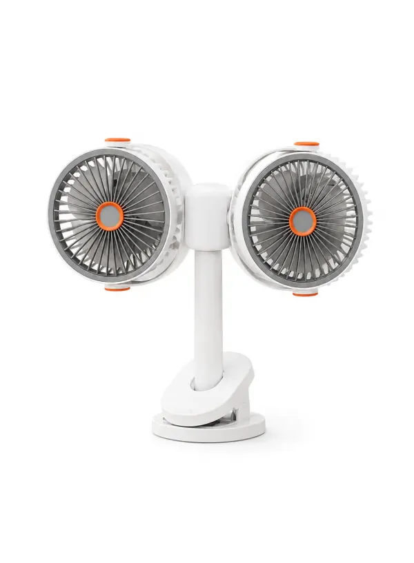 Акумуляторний подвійний вентилятор з прищіпкою TYPE-C DOUBLE ENDED CIRCULATING FAN