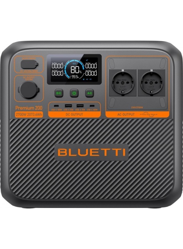 Зарядна станція Bluetti Premium 200 V2 / 2700 Вт / 2073.6 Вт⋅год / LiFePO4