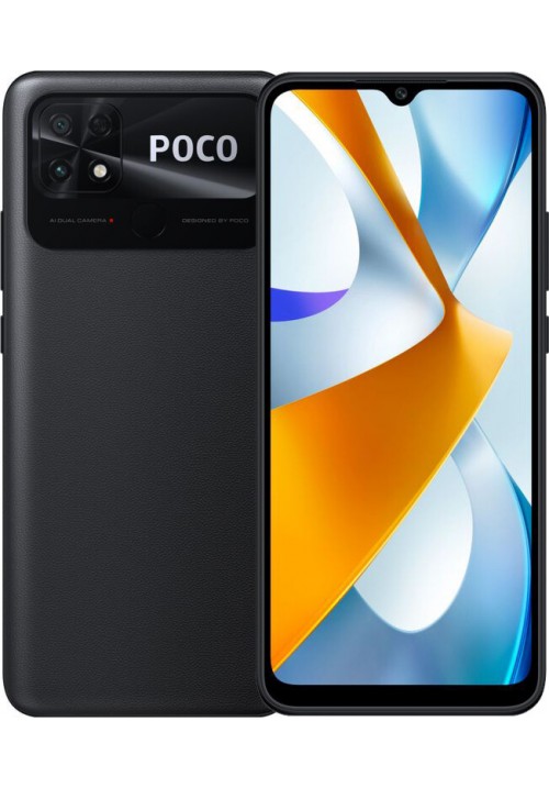 POCO C40 4/64GB Power Black + захисне скло В ПОДАРУНОК