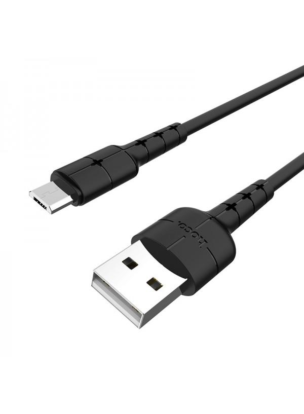 Hoco Кабель USB X30 Star Charging Micro USB Cable 1.2M 2A Black