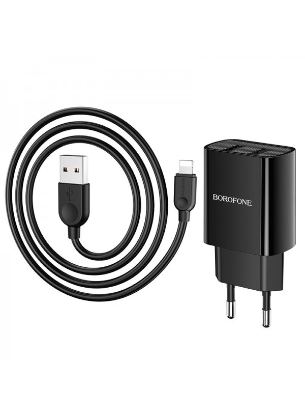 Зарядное устройство Borofone A53A Powerway EU набор с кабелем 