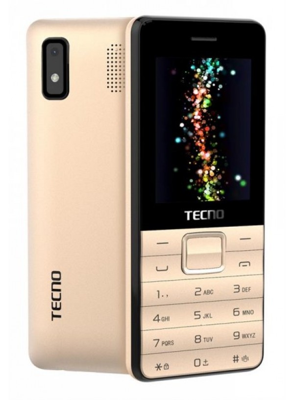 Телефон кнопочный TECNO T372 3SIM Gold